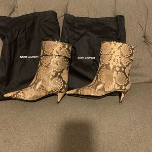 Saint Laurent
Charlotte Python Pointed Booties